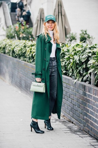 Green Trenchcoat Outfits For Women: 