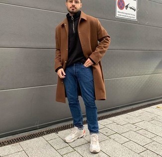 Brown Overcoat Outfits In Their 30s: 