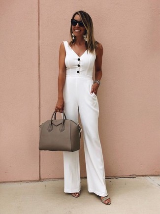 White Jumpsuit with Gold Earrings Outfits (3 ideas & outfits) | Lookastic-hkpdtq2012.edu.vn