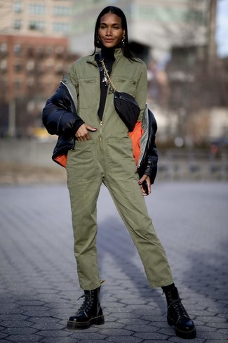 Olive Jumpsuit Outfits: 