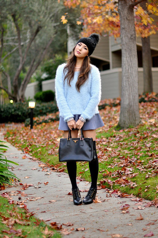 Grey Skater Skirt Outfits: 