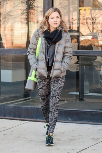 Grey Puffer Jacket Outfits For Women: 