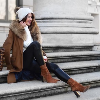 Brown Ankle Boots Outfits: 