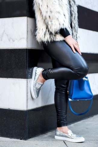 Blue Leather Satchel Bag Cold Weather Outfits: 