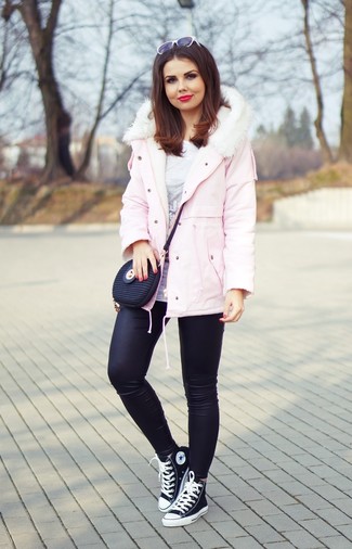 Pink Parka Outfits For Women: 