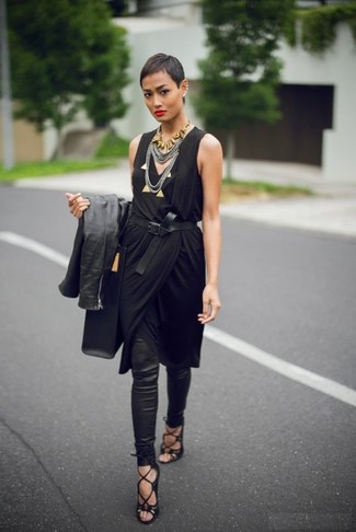 Black Suede Gladiator Sandals Outfits: 