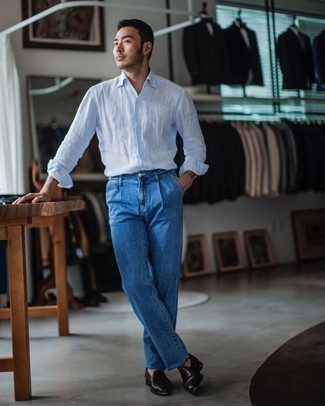 Valentino Long Sleeve Linen Shirt