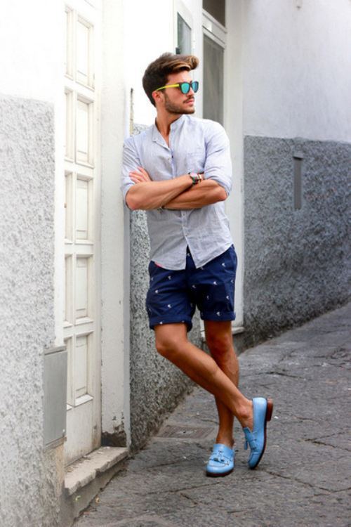 How to Wear Navy Shorts (119 looks) | Men's Fashion