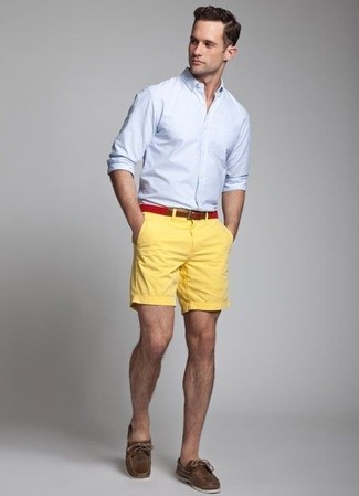 Hano Regular Fit Cotton Shorts 34r Yellow