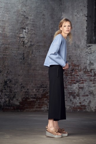Wide Leg Pants With Tie