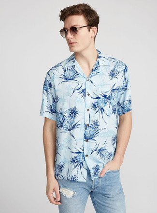 Shirt With Swallow Print