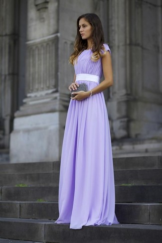 violet purple dress