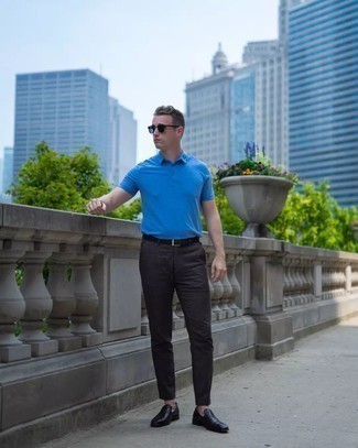 Blue Polo Outfits For Men: 