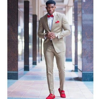 Red Bow-tie Outfits For Men: 