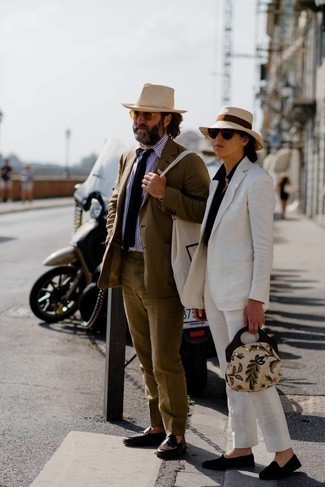 Beige Straw Hat Outfits For Men After 50: 