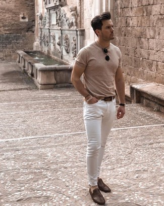 White Skinny Jeans Outfits For Men: 