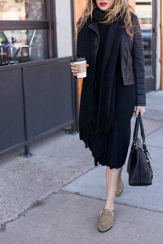 Black Sweater Dress Outfits: 