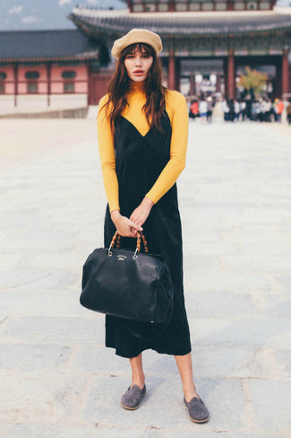 Green-Yellow Turtleneck Outfits For Women: 