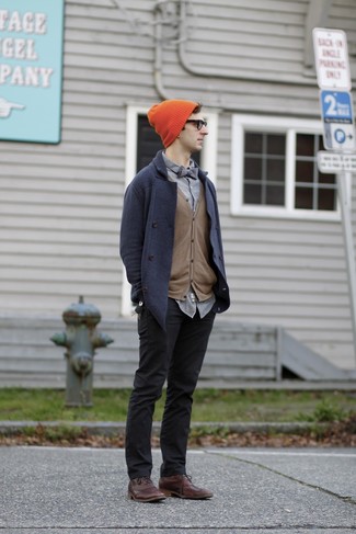 Yellow Beanie Outfits For Men: 
