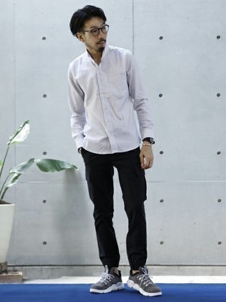 Faux Pocket Long Sleeve Shirt White