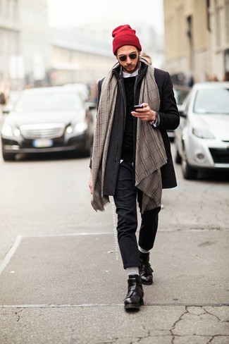 Grey Wool Socks Outfits For Men: 
