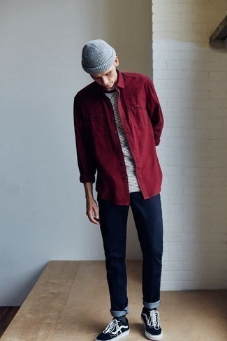 Solid Twill Shirt Long Sleeve Button Up