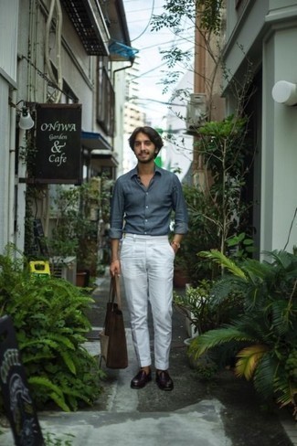 Gregory Flat Front Cotton Trousers