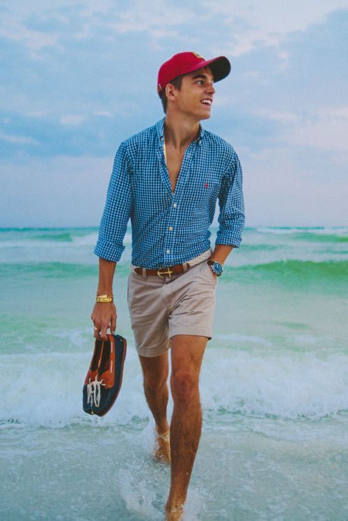 How To Wear Tan Shorts With Navy Boat Shoes | Men's Fashion