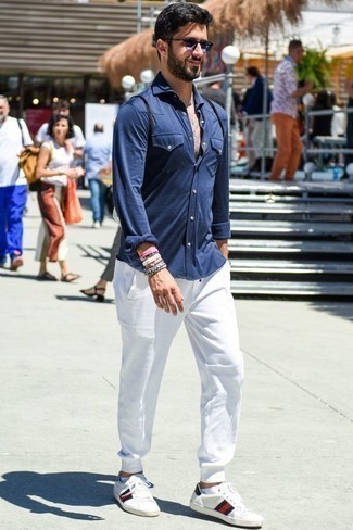 Sebaby Men Slim Casual Chinese Style Long Shirt Sweatpants Outfit