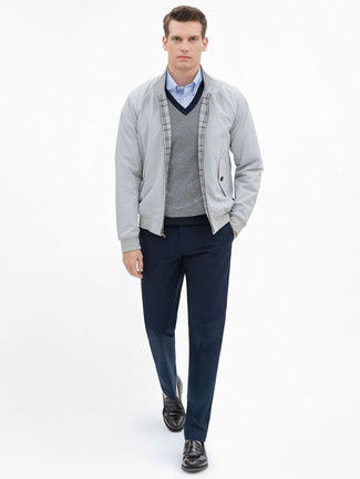 Grey Harrington Jacket Outfits: 