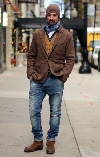 Black Check Long Sleeve Shirt Outfits For Men: 