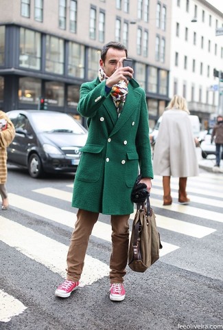 Green Overcoat Outfits: 