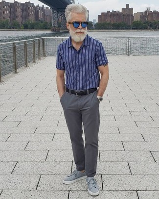 Blue Sunglasses Outfits For Men After 50: 