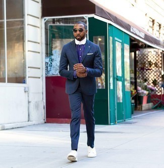 Dark Purple Sunglasses Outfits For Men: 