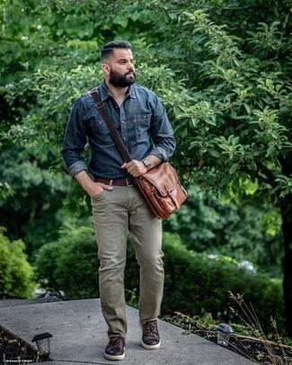 Brown Leather Messenger Bag Summer Outfits: 