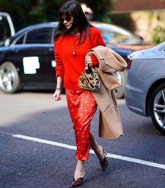 Red Leather Mules Outfits: 