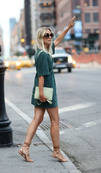 Mint Leather Clutch Outfits: 