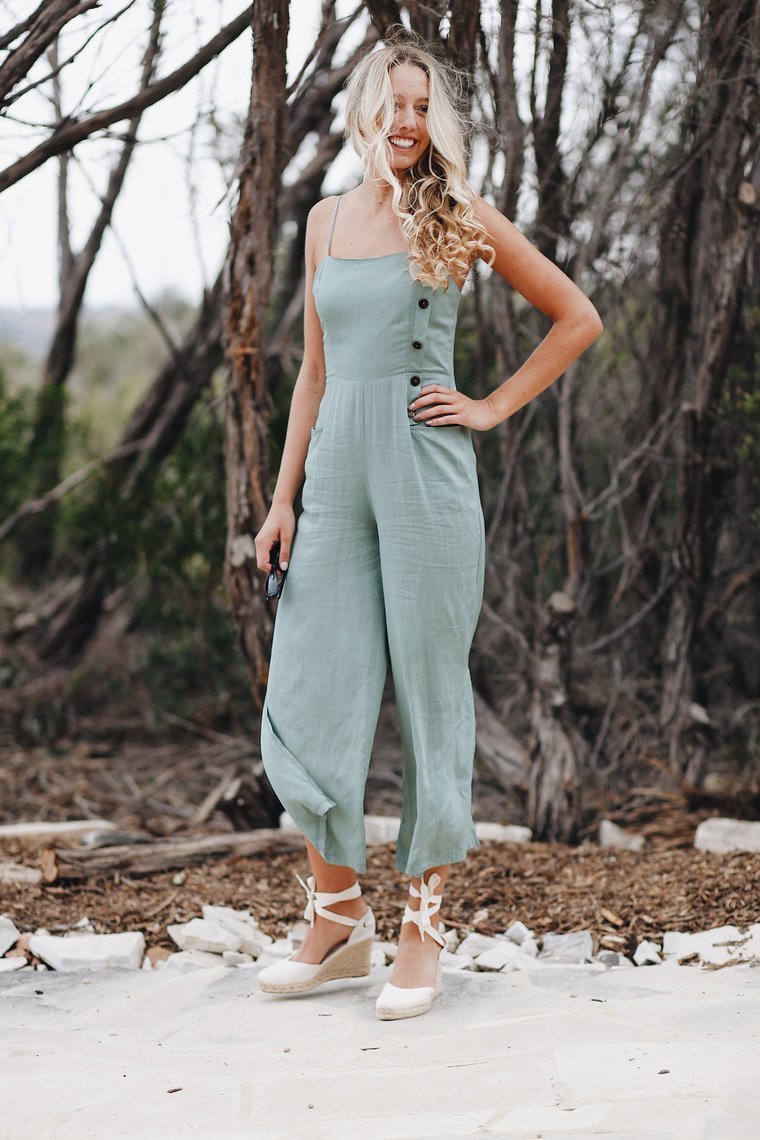 Jumpsuit and sales wedges