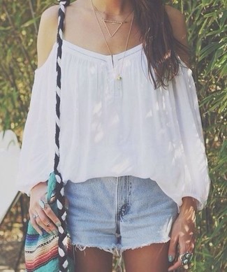 White Off Shoulder Top Outfits: 