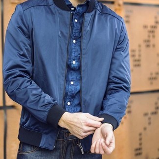 Faconnable Water Resistant Bomber Jacket Medium