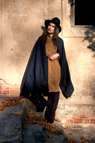 Luck Military Style Cape Coat