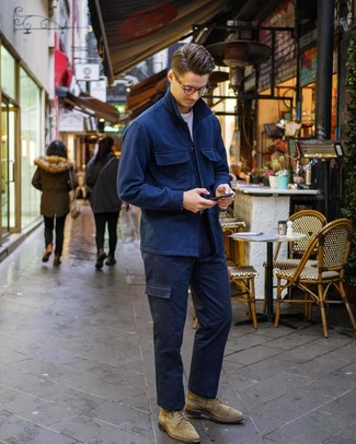 Navy Wool Field Jacket Outfits: 