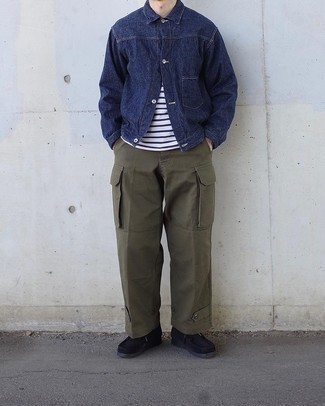 Tapered Gart Dyed Lyocell Cargo Trousers