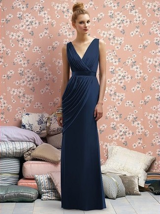 Strapless Ruched Chiffon Gown