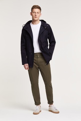 Cotton Cashmere Field Jacket With Hood