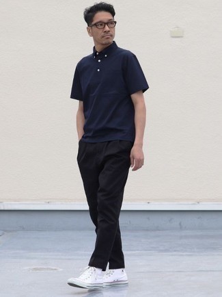 Knitted Polo Shirt With Contrast Tipping