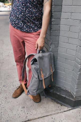 Two Tone Canvas Backpack
