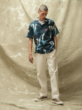 Carson Short Sleeve Button Up Shirt In Indo Pineapple Miami At Nordstrom