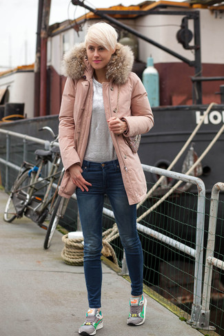 Pink Parka Outfits For Women: 