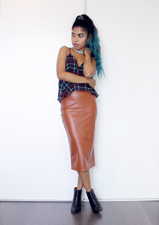 Patrice Faux Leather Skirt